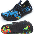 Quickshark Kids Water Shoes Boys Girls Barefoot Aqua Socks Lightweight Quick Dry Sandals Slip On Walking Sneakers for Beach Pool Swim C Black 2 Big Kid