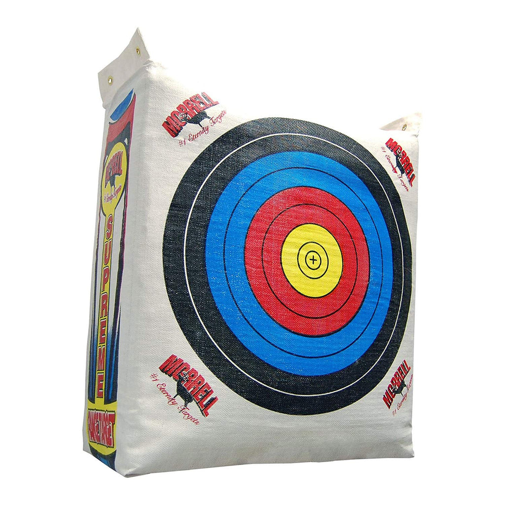 Morrell 4 Pack Weatheprroof Supreme Range Adult Field Point Archery Bag Target with NASP Scoring Rings, Nucleus Center, and IFS Technology, White