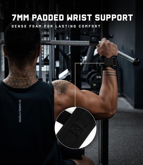 Gymreapers GripLink Lifting Straps - Heavy-Duty D-Ring Wrist Straps with Anti-Slip Grip Beads for Powerlifting & Deadlifts