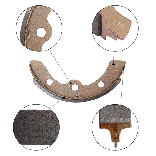 10L0L Golf Cart Brake Shoes/Pads Brake Spring Kit for Club Car DS & Precedent 1995 Up, Tempo 2018 Up, EZGO TXT Medalist 1986.5-1995, Yamaha G1 G2 G8 G9, OEM 101823201, 101816301 (2 Short & 2 Long)