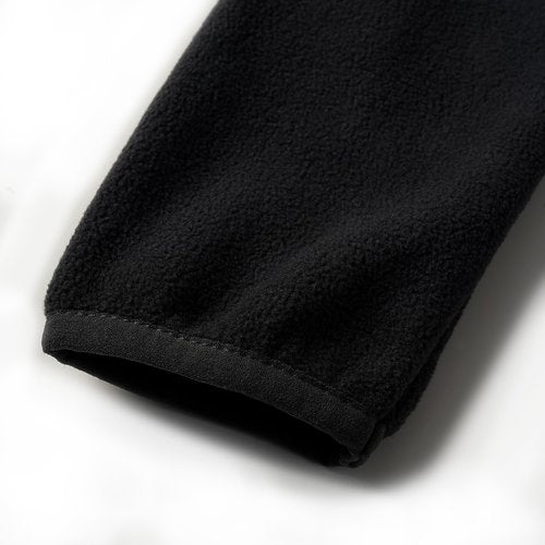 EIGIOO Toddler Boys Girls Fleece Quarter Zip Pullover Jacket Kids Lightweight Long Sleeve Outerwear 10-12 Years Black