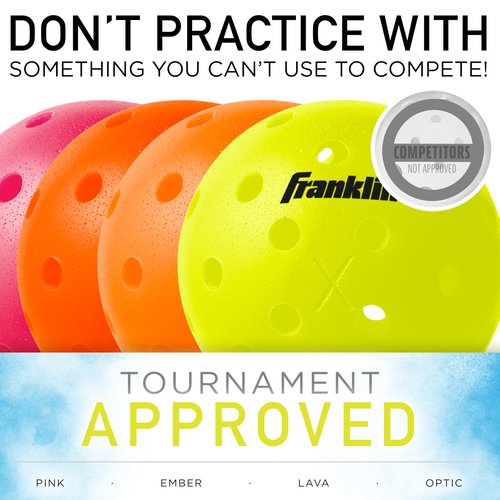 Franklin Sports Pickleball Starter Set - Official Starter Set of The US Open - Includes Net, (2) Paddles, and (2) X-40 Pickleballs