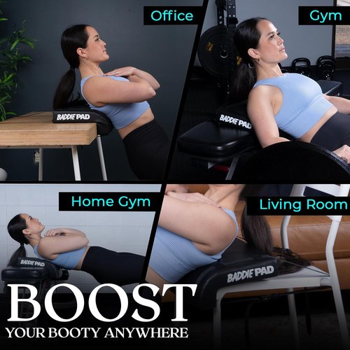 Baddie Pad Hip Thrust Bench Pad - Foam Support for Back, Shoulder & Neck | Ideal for Weight Lifting