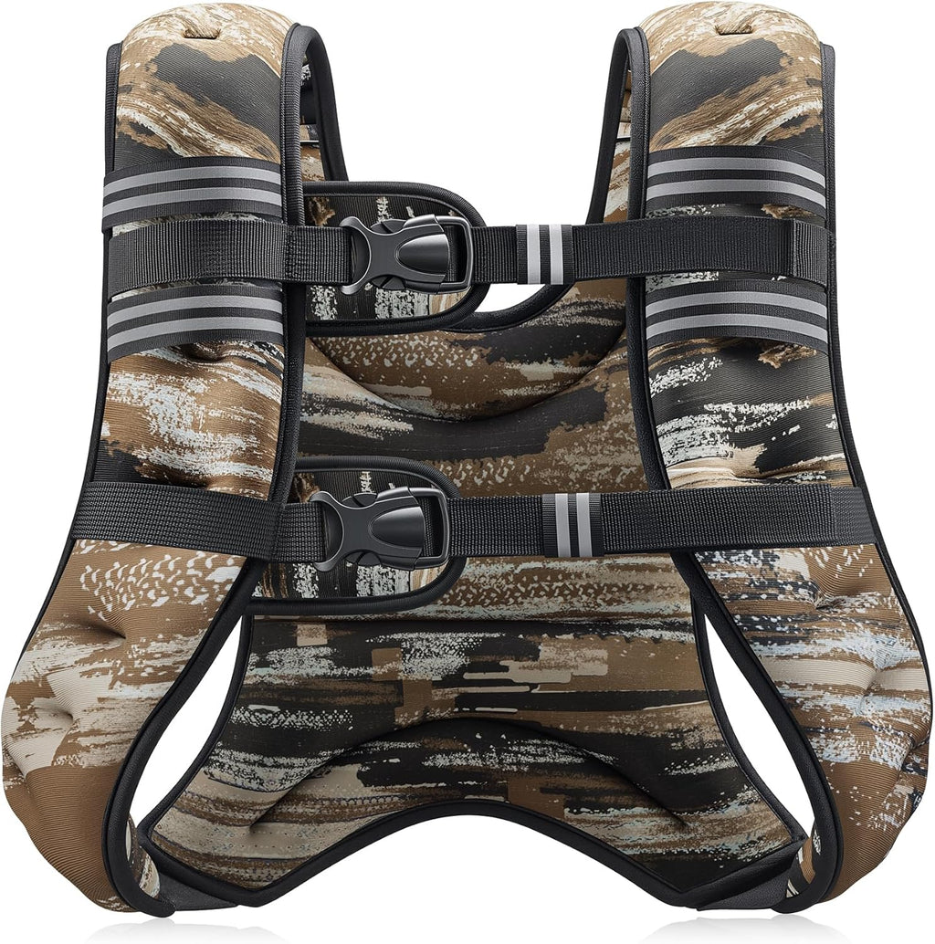 ZELUS Weighted Vest - Adjustable 6lb to 30lb for Enhanced Workout Performance | Reflective Stripe for Safety