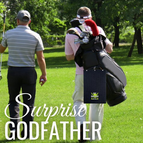 CybGene Godfather Gifts Golf Towel, Golf Gifts for Godfather, 40 x 60cm Microfiber Golf Towel for Golf Bags for Boss Day, Christmas