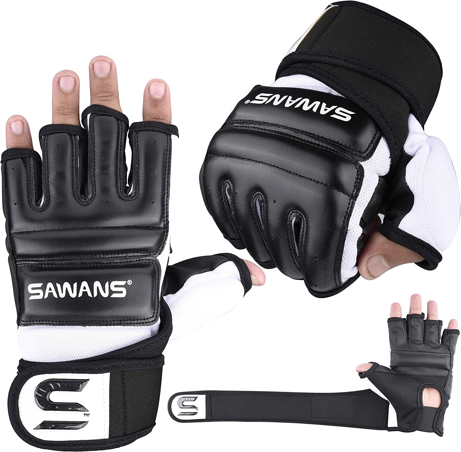 SAWANS Boxing Gloves - Durable Punch Bag Mitts for MMA, Karate, Taekwondo Training | Versatile Combat Gear
