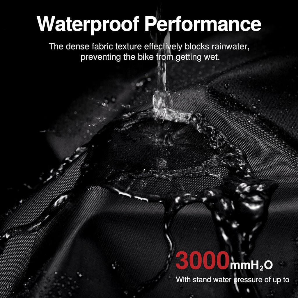 Puroma Bike Cover - 210D Waterproof Outdoor Storage for 1-3 Bikes | UV & Dust Protection, Lock Hole