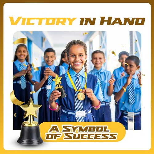 Bedwina Star Trophy Award - 4.5 Inch Gold Trophies | Pack of 12 for Kids & Adults, Perfect for Competitions and Events