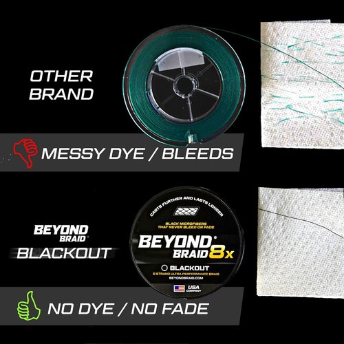 Beyond Braid Braided Fishing Line - Super Strong & Abrasion Resistant - Available in 8 Colors & 4/8 Strand Options