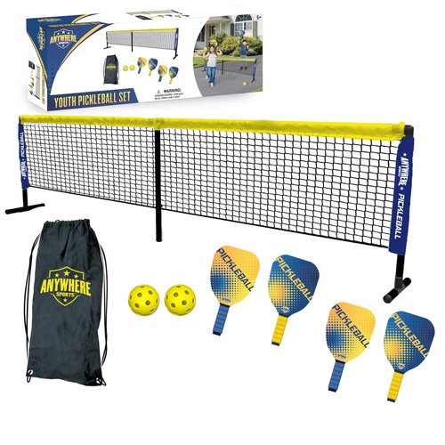 Ultimate Youth Pickleball Set with Net, Paddles, and Balls - Start Playing Pickleball Today with This Complete Junior Kit for Boys and Girls Ages 5 to 12