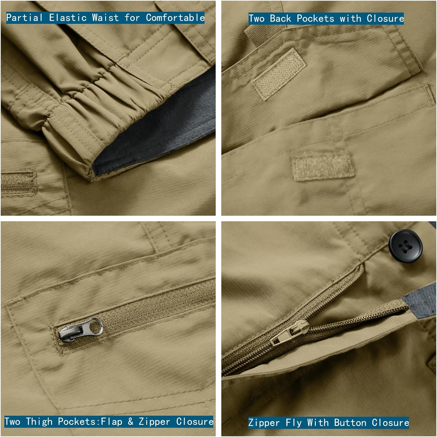 Skiennix Hiking Shorts - Lightweight Quick-Dry Cargo Shorts for Men | Perfect for Outdoor Travel & Fishing