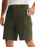 Libin Men's Hiking Cargo Shorts - Lightweight Quick-Dry Design with Zipper Pockets | 9" Casual Style