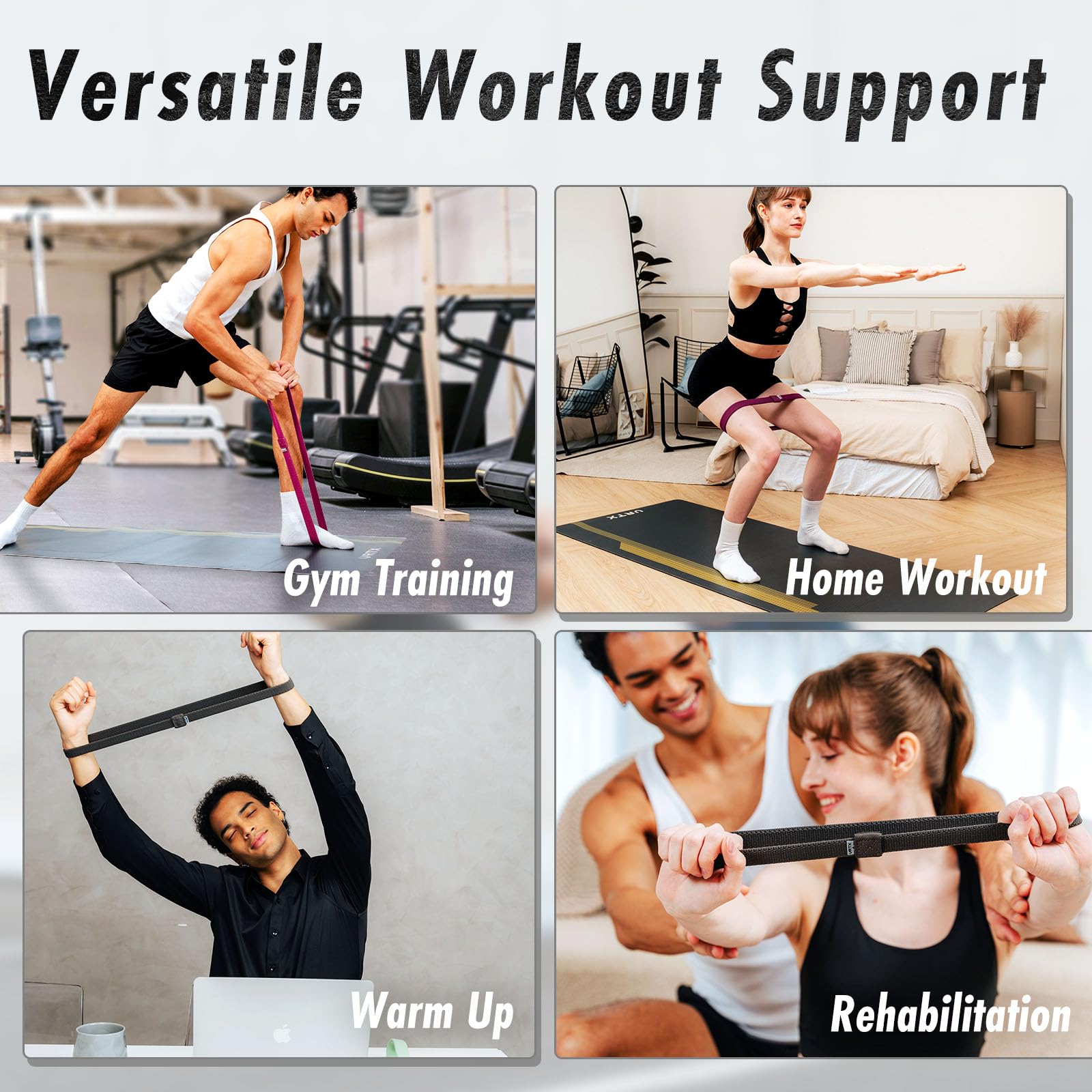 VRTX Swift Bands for Glutes & Legs Exercise | Booty Bands for Home & Gym Workout | Fabric Resistance Bands with Soft Mesh Cloth | Skin-Friendly, Non-Slip Hip Circle – Light (18-37 lbs)