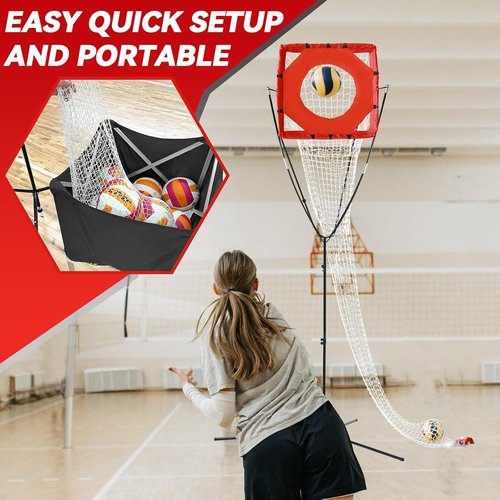 Bearwill Volleyball Setter Trainer Net - Adjustable Height 8-13 FT | Indoor & Outdoor Practice System