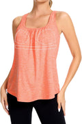 SLIMBELLE Mesh Racerback Tank Top - Women's Athletic Workout Cami with Built-In Bra | Sleeveless Design