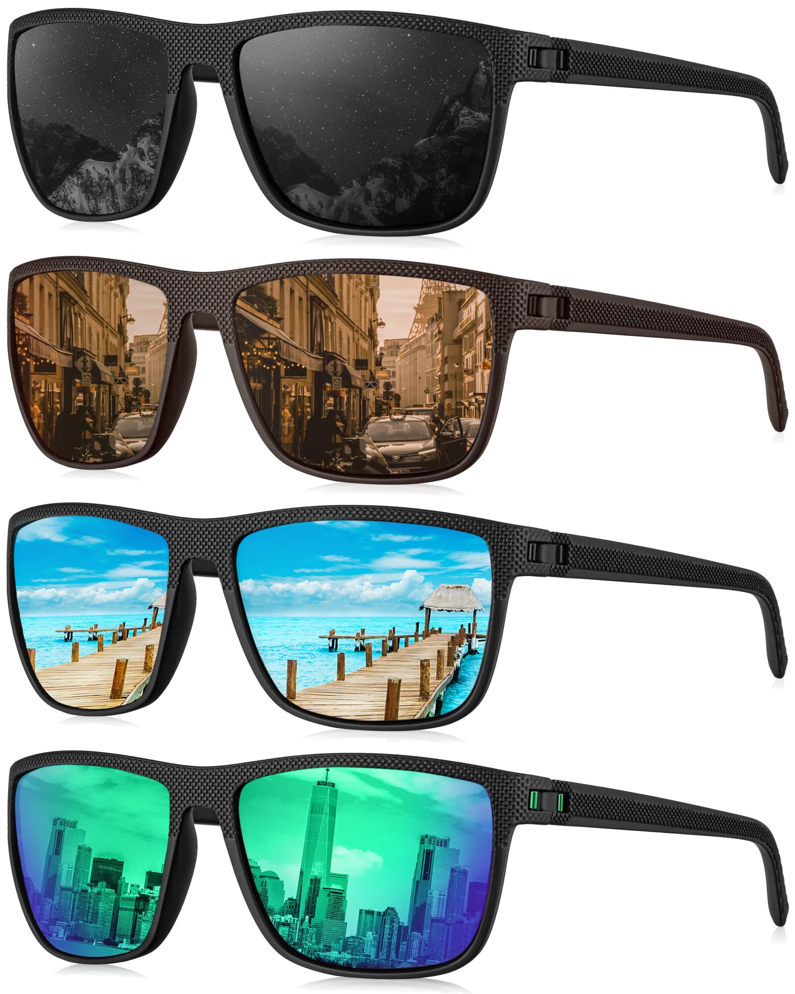 KALIYADI Mens Sun-Glasses Polarized Sunglasses-Men: Classic Sunglasses with Ultraviolet Protection for Driving Fishing Golf