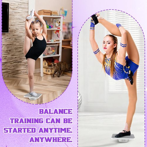 Seenelling Cheer Flyer Stand Training Board, Cheerleading Balance Trainer for Flyer Practice, Non Slip Cheer Training Equipment for Gym or Home(White)