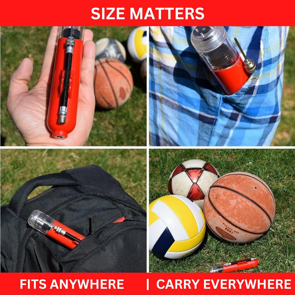 Skiennix Ball Pump for Sports - 5 Needles Included | Ideal for Basketball, Soccer, Volleyball & Football