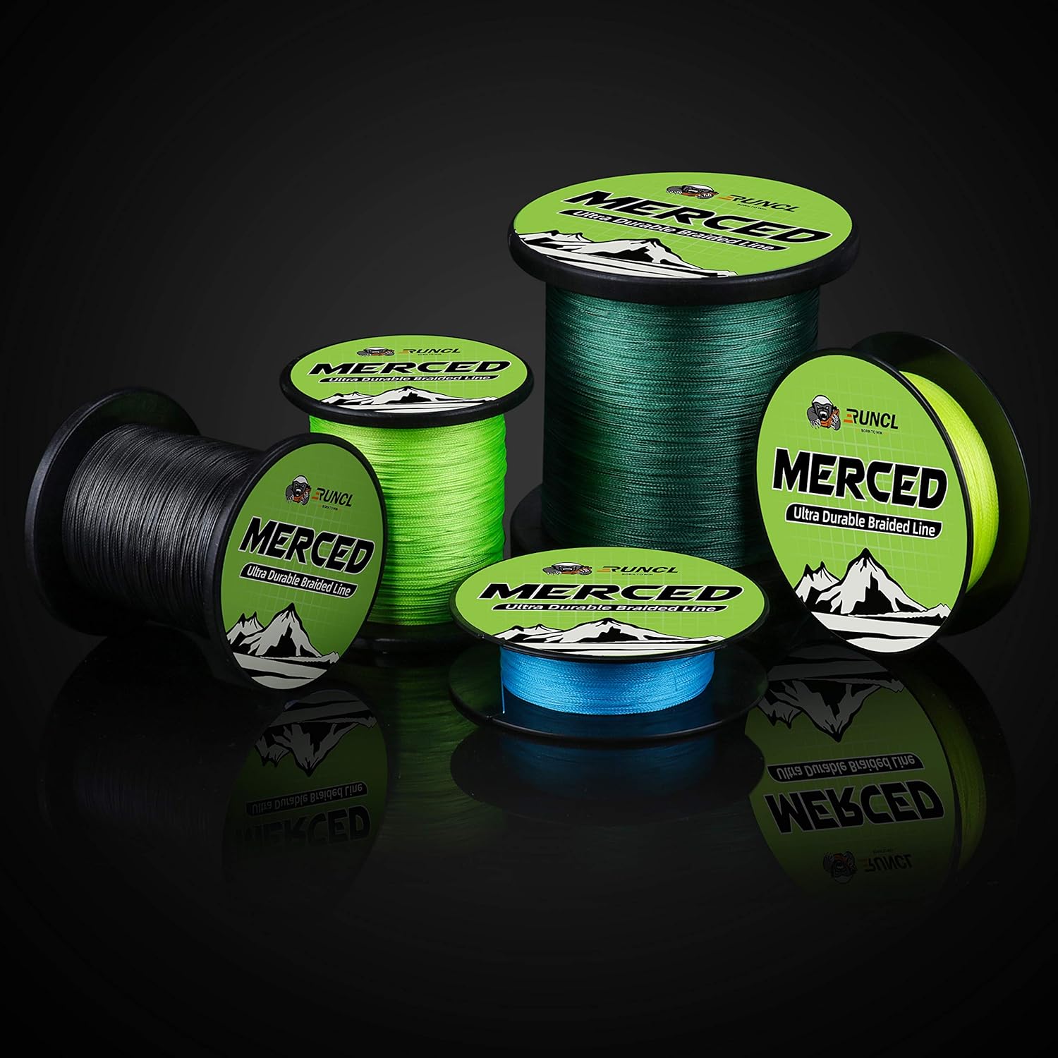 RUNCL Braided Fishing Line - 4-8 Strands, 1000/500/300 Yards, 6-200LB | Stronger, Smoother for Freshwater & Saltwater