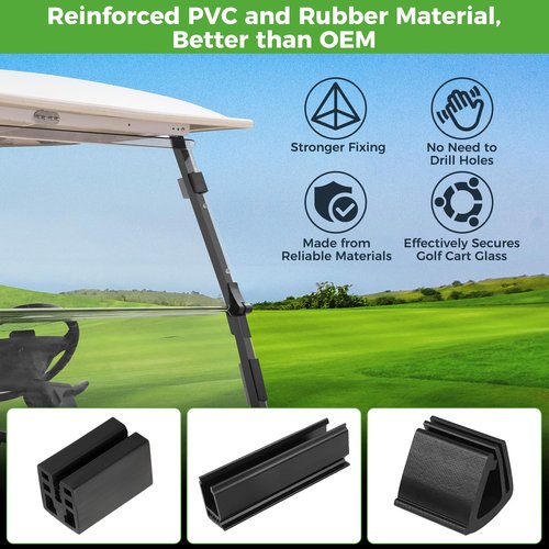 10L0L Golf Cart Windshield Mounting Clips Kit for Club Car DS Precedent and Yamaha G2 G8 G9 G14 G16 G19 G22,7+2+2 Windshield Brackets Window Retaining Short Sash Clips Universal fit 1"x1" Square Tube