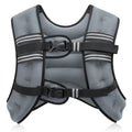 ZELUS Weighted Vest, 6lb/8lb/12lb/16lb/20lb/25lb/30lb Weight Vest with Reflective Stripe for Workout, Strength Training, Running, Fitness, Muscle Building, Weight Loss, Weightlifting, Grey(16 lb)