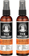 Grandpa Gus's Natural Tick & Mosquito Repellent Spray - DEET-Free, Plant-Based, 4 oz | Safe for Kids, 2 Pack