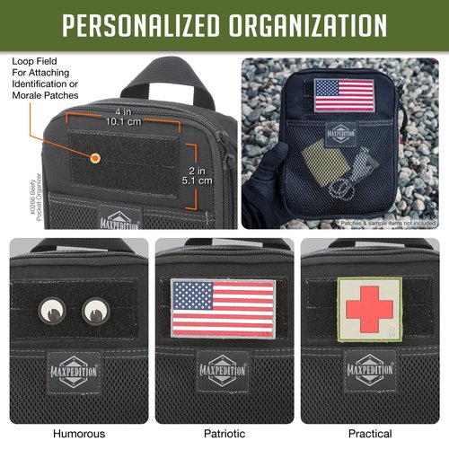 MAXPEDITION Beefy Pocket Organizer (Black) Compact, MOLLE-Compatible, 1000D Nylon Tactical Pouch, Everyday Carry Tool and Gear Storage for Outdoor, Tactical, Survival