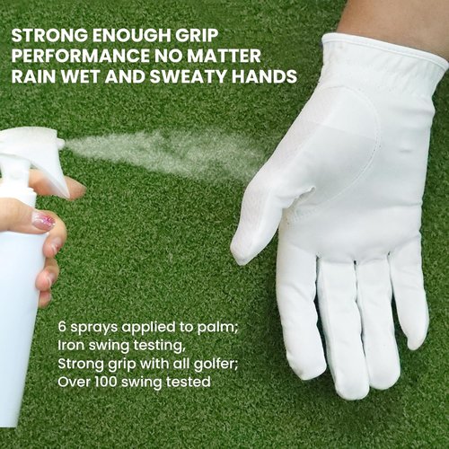 FINGER TEN Golf Gloves - All-Weather Grip for Right & Left-Handed Golfers | 6-Pack in Various Sizes
