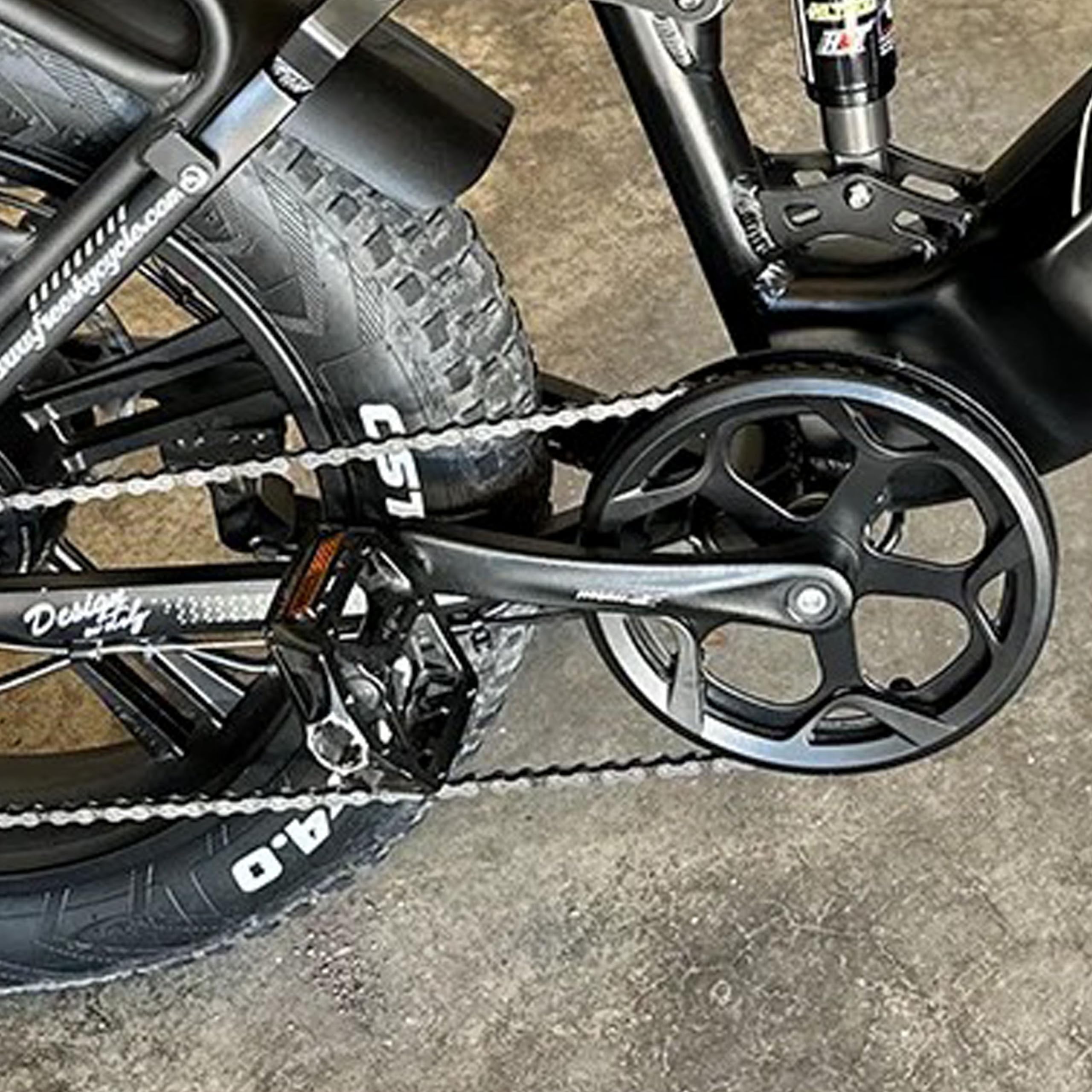 PROWHEEL 152MM/160MM/165MM/170MM/175MM Bike Crankset,46T/48T/52T Steel Chainring Bike Crank Arm Set,Double ChainWheel and Replacement Chain Guard,Compatible with City Bike,MTB,Electric Bicycle,Cargo
