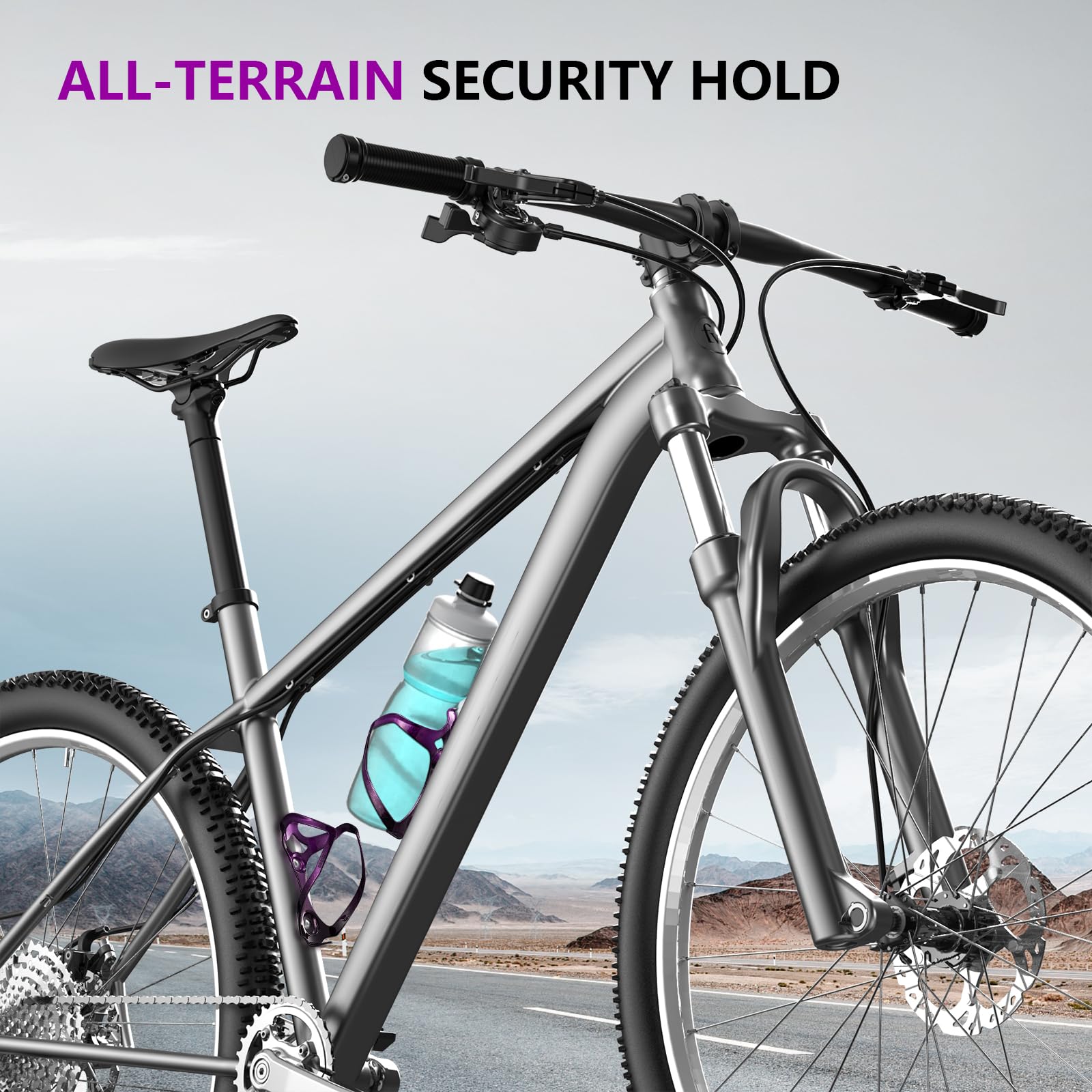 Corki Bike Water Bottle Holder, Bicycle Water Bottle Cage 1 Pack Purple
