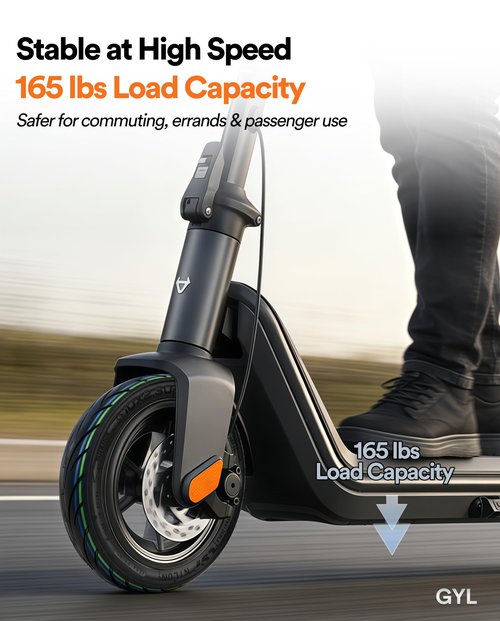 GYL 10x2.30-6.5" Vacuum Tubeless Tire for NIU KQi2 Pro Electric Scooter,10 Inch Replacement Front/Rear Tire, Non-Slip, Explosion Proof, Durable