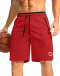 G Gradual Men's Athletic Gym Shorts - Quick Dry Lightweight Basketball Shorts with Zipper Pockets | 9"/11" Sizes