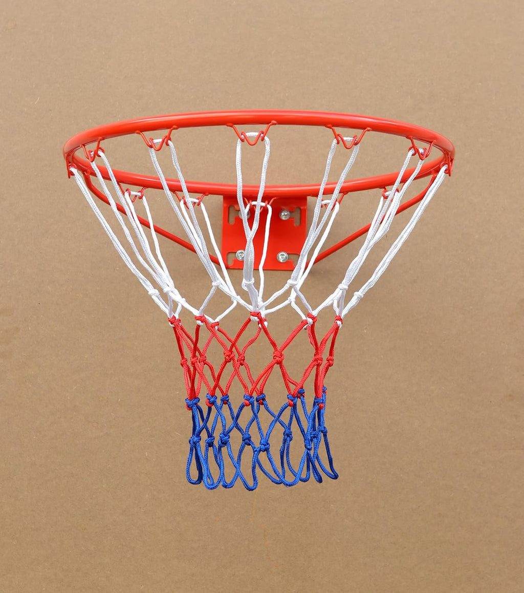 Skiennix 18-Inch Basketball Rim - Heavy-Duty Solid Steel with All-Weather Net for Indoor/Outdoor Use