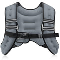 ZELUS Weighted Vest, 6lb/8lb/12lb/16lb/20lb/25lb/30lb Weight Vest with Reflective Stripe for Workout, Strength Training, Running, Fitness, Muscle Building, Weight Loss, Weightlifting, Grey(12lb)