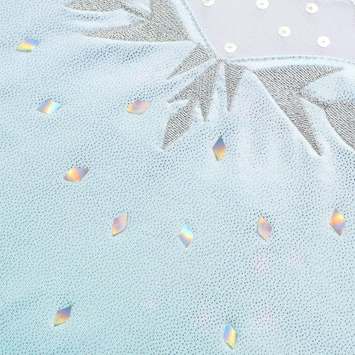 HOZIY Leotards for Girls - Sparkly Snowflake Biketard in Blue, Purple & Hot Pink