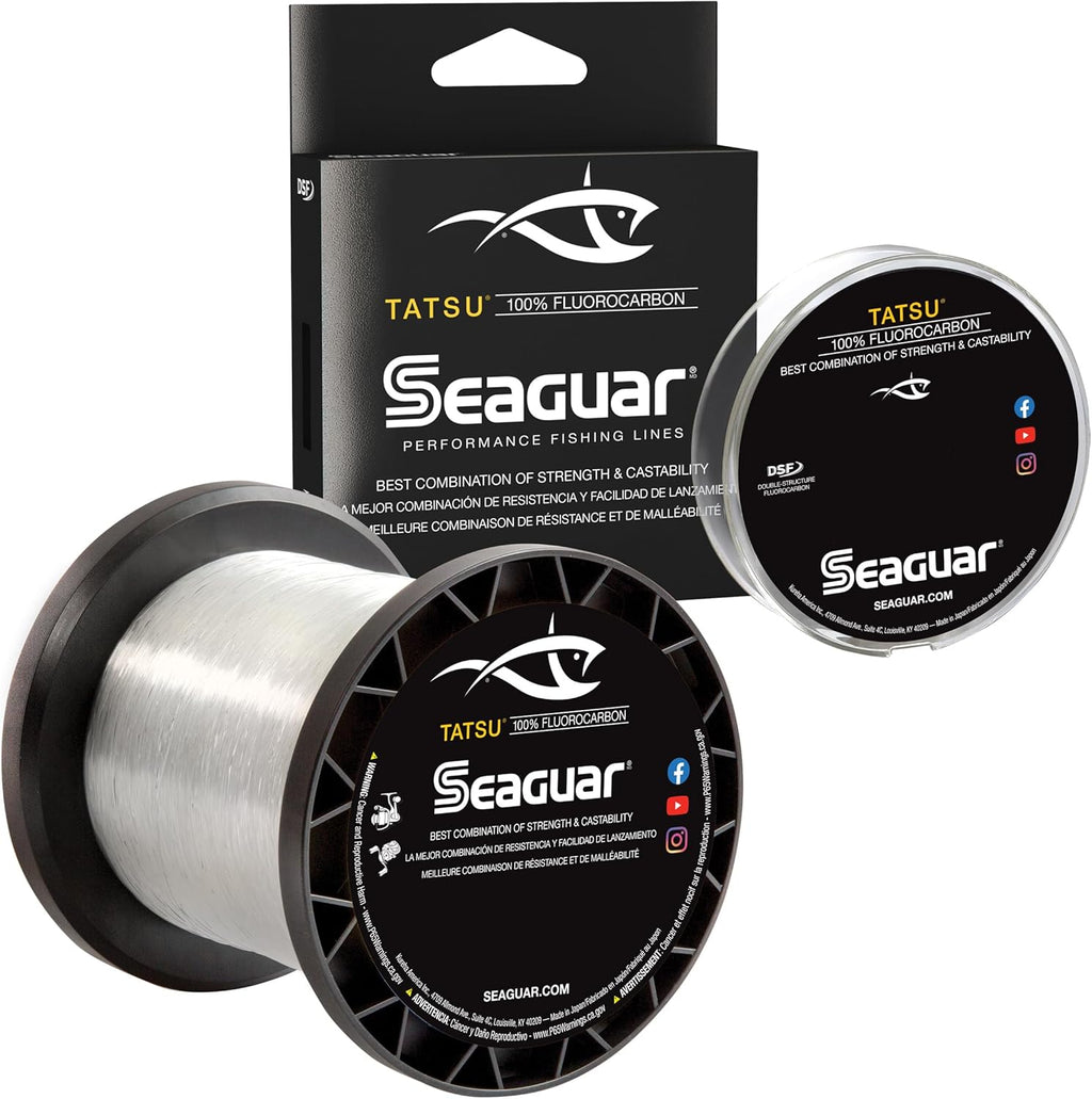 Seaguar Tatsu Fishing Line - 100% Fluorocarbon for Casting & Live Bait | Clear, Multiple Sizes Available