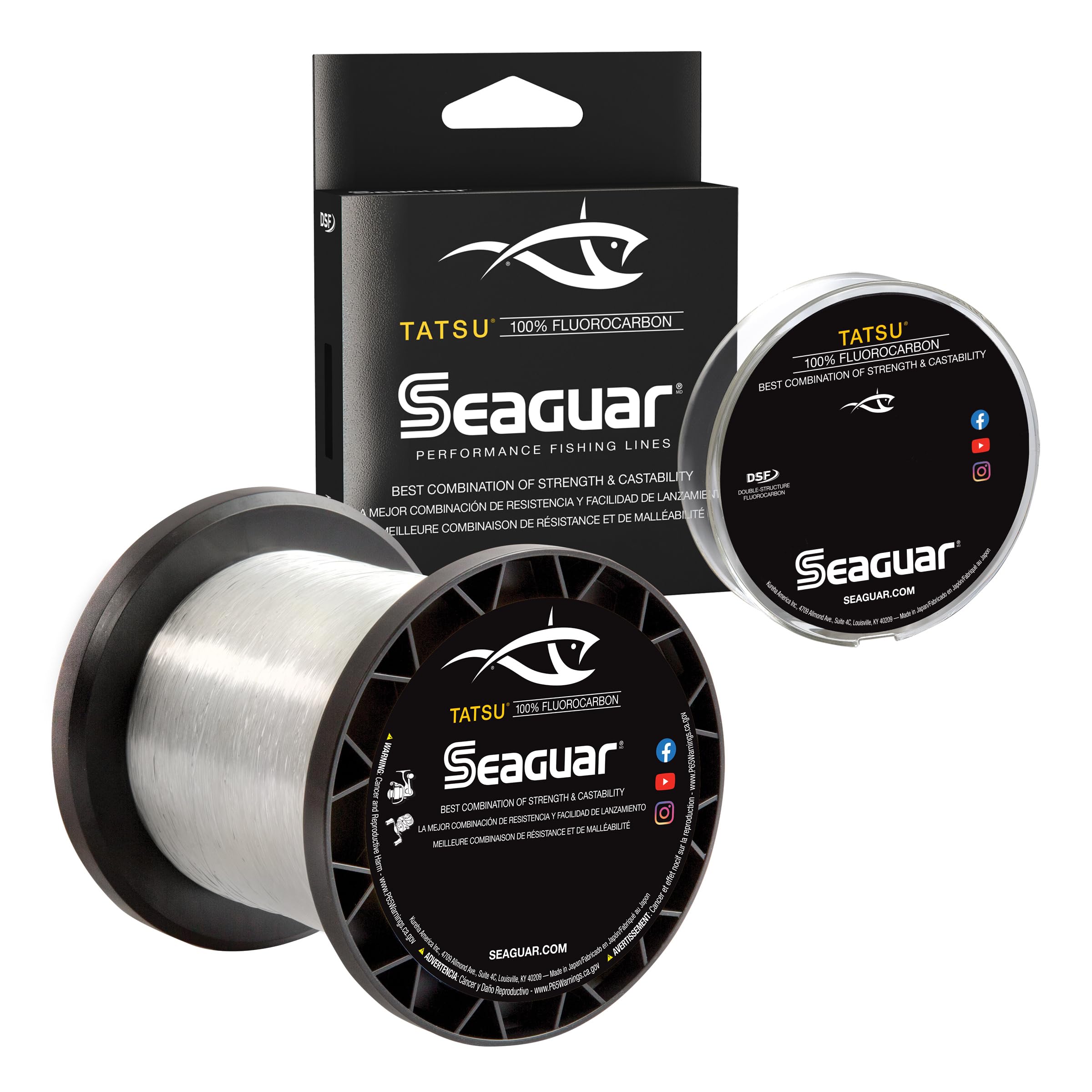 Seaguar Tatsu 100% Fluorocarbon Fishing Line DSF, 6lbs, 200yds Break Strength/Length - 06TS200