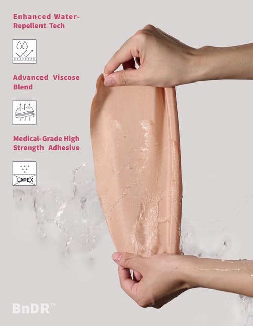 Precut BnDR Tape with Nipple Covers, Extra Wide Chest Binding Tape for FTM Transgender, 3 Inch x 20 pcs