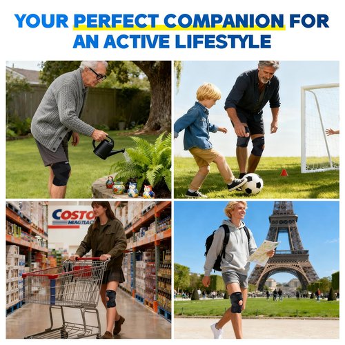 Knee Brace for Women Men Adjustable Cross Strap, Knee Braces for Meniscus Tear, Knee Pain Support with Side Stabilizers, Relieves ACL, MCL, Arthritis, Knee Pain for Patella Stability