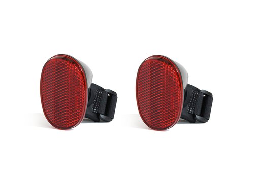 Life Mounts Bike Reflectors - Pack of 2, Red - 360-Degree Clamp-On Seat Post Reflector - Universal Mount for Bike Seats & Frames