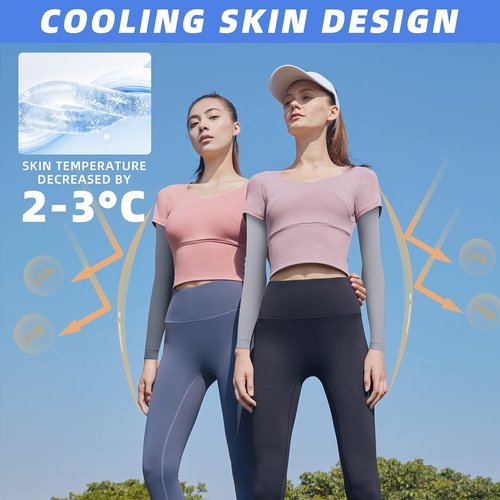 BHYTAKI UV Sun Protection Arm Sleeves - UPF 50 Cooling Compression for Men, Women & Teens