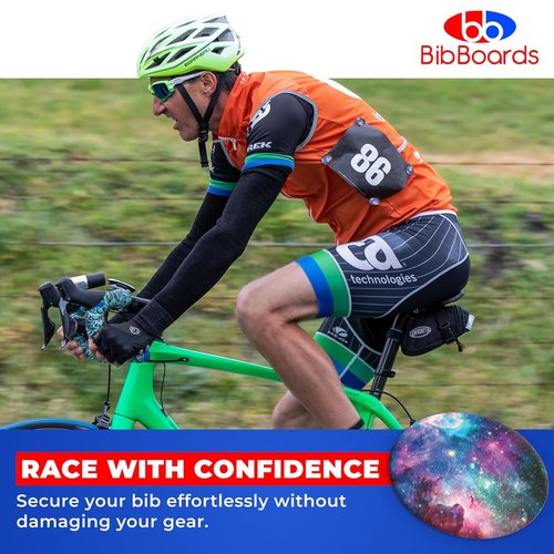 bibSNAPS Race Bib Clips - Securely Fasten Race Numbers for Running & Cycling - Non-Magnetic, Soft & Reusable (4pcs)