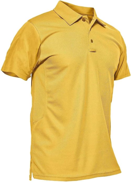 MAGCOMSEN Men's Polo Shirt - Quick Dry Tactical Performance | Short Sleeve Pique Jersey Golf Shirt