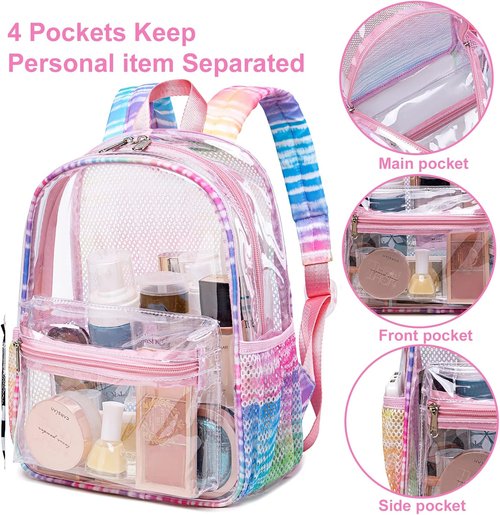 BTOOP Clear Mini Backpack - Transparent Stadium Bag for Concerts & Festivals | 12"x12"x6" Size