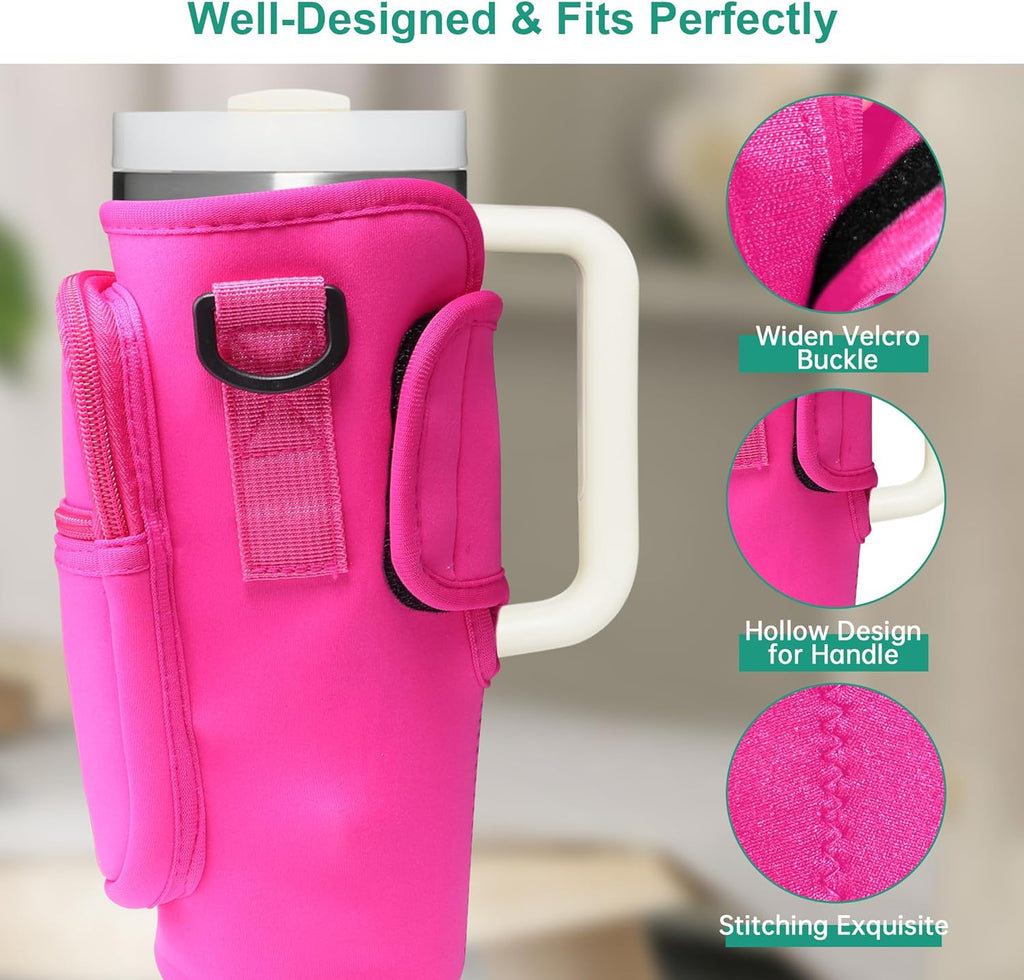 Stanley - Insulated Water Bottle Carrier Bag with Strap & Phone Pocket | Fits 40oz/30oz Tumblers