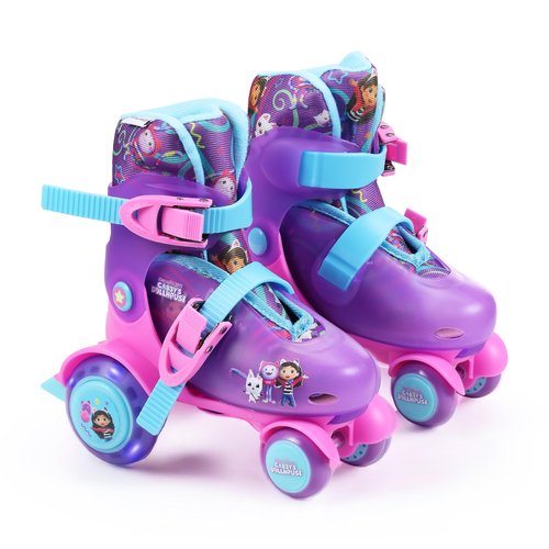 Gabbys Dollhouse Trainer Skates - Light Up Wheels, ABEC 5 Bearings, Durable PVC Material, Foam Shoe Lining, Perfect for Active Fun and Adventures