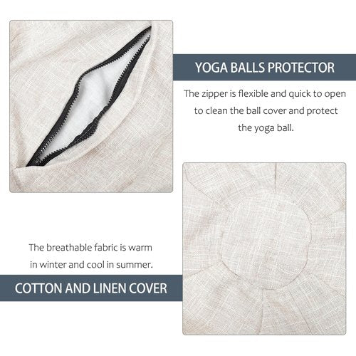 Veemoon 21.6 Inch Yoga Ball Covers Balance Ball Covers for Office Home Gym Use