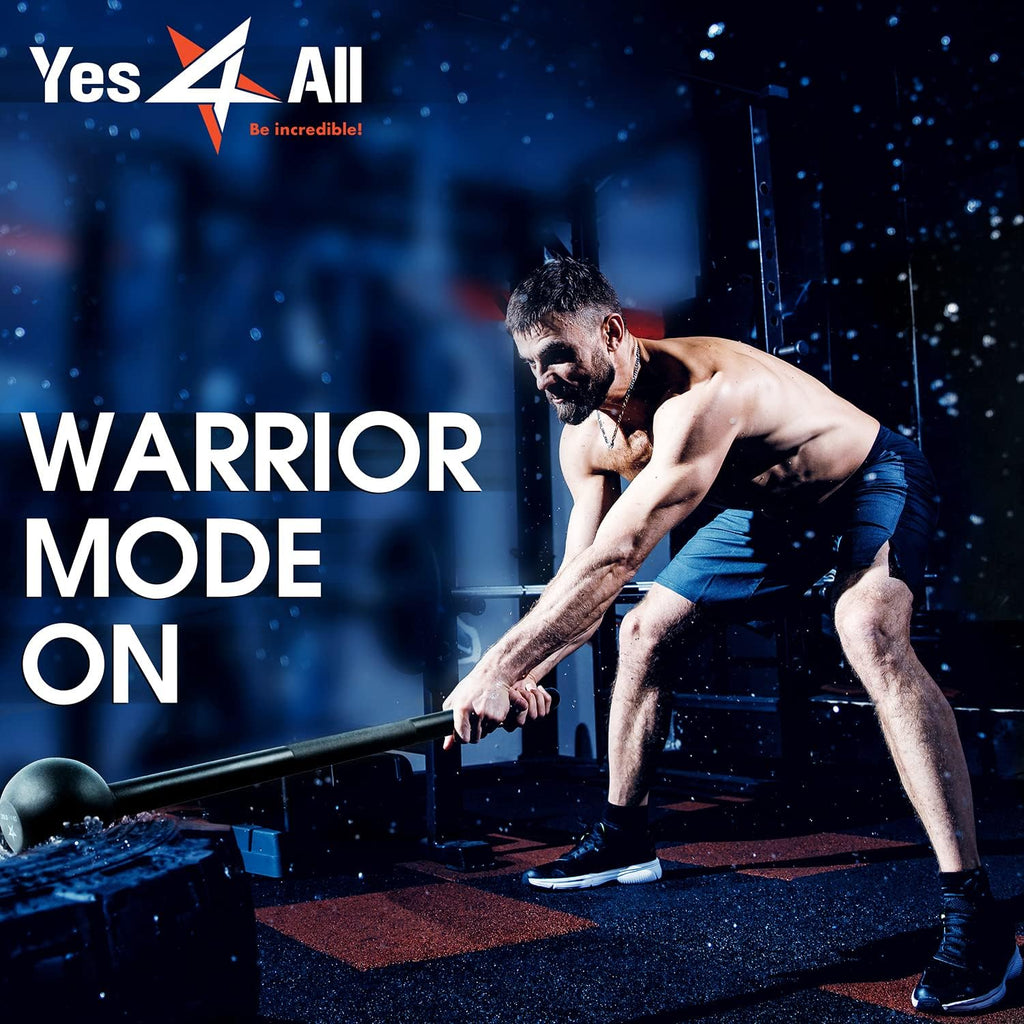 Yes4All Steel Mace Bell - Full Body Strength Training Tool for Muscles & Flexibility | 5-30 LB Options