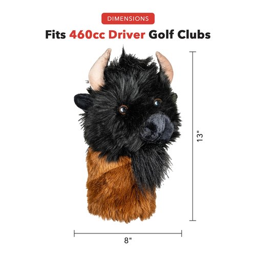 Daphne's Headcovers Buffalo Driver Headcover | Premium Driver Headcovers | Funny Golf Club Covers | Stylish Protection for Your Clubs | Men's Golf Gear | Driver Headcover for Men and Women