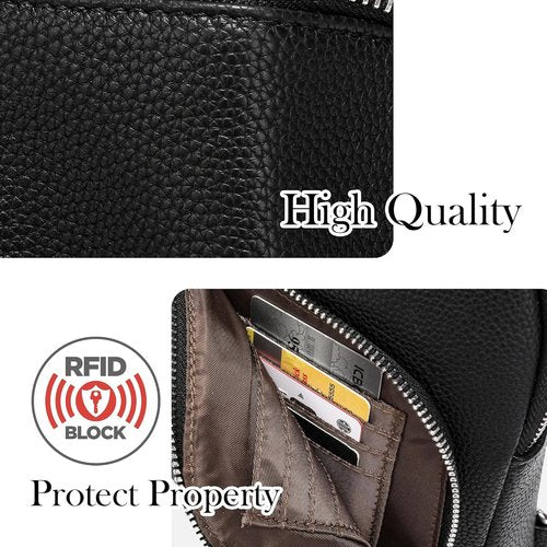 INICAT RFID Blocking Sling Bag - Anti-Theft Crossbody Purse for Women | Vegan Leather Travel Fanny Pack